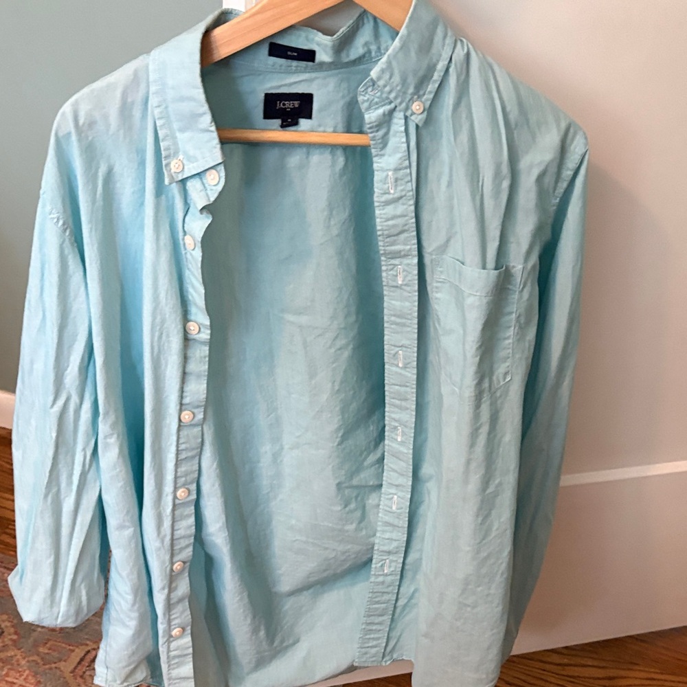 J. Crew Aqua Casual Shirt - slim